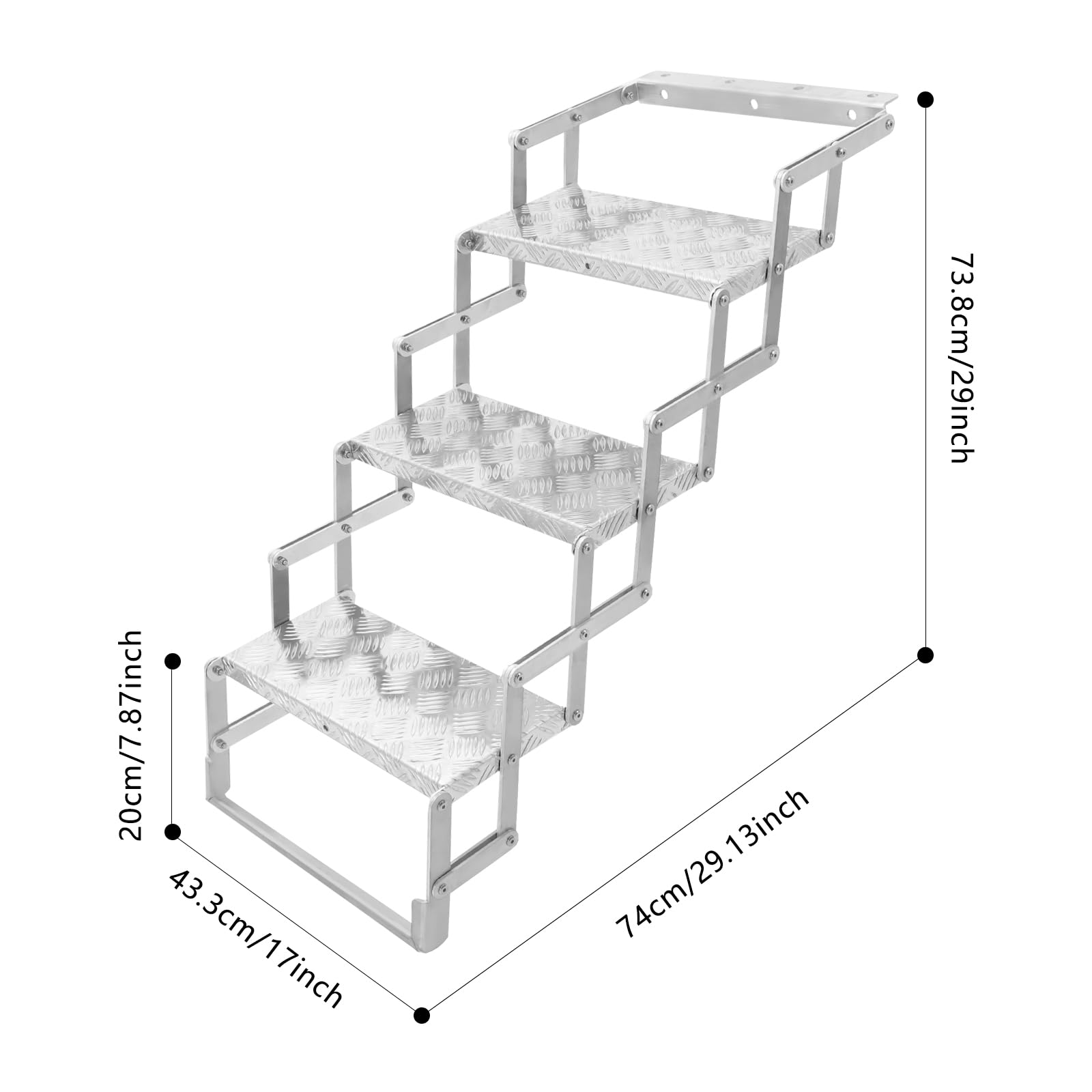 Aluminium-Scherentreppe 3 Stufen tragbare Geeignet für Wohnmobile