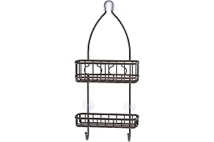 Simple Houseware Over-the-Shower Bathroom Caddy Organizer in Durable Bronze Finish