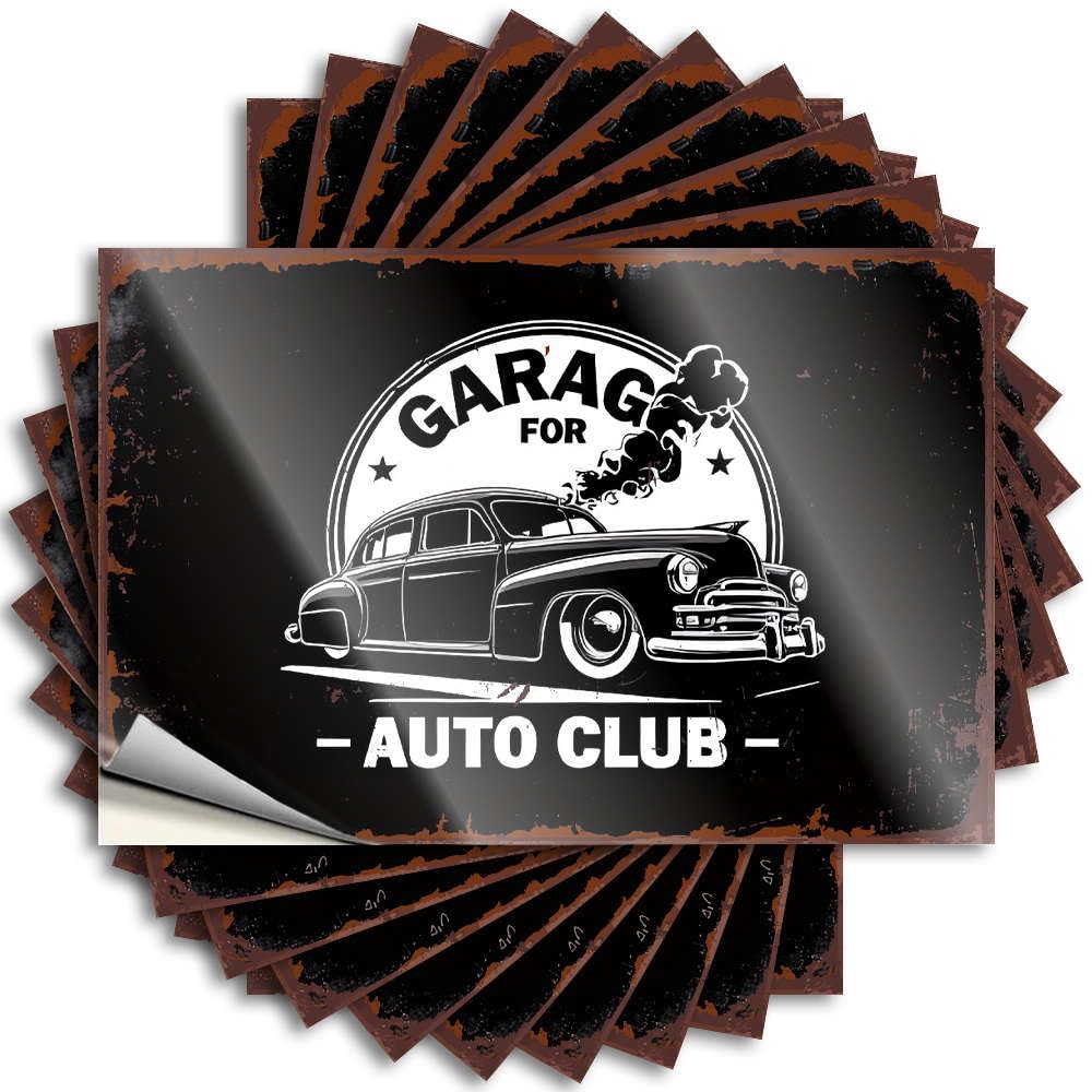 Tattoo Cool Stuff for Men Water Garage for Auto Club - No Residue Decals for Best(8X12CM)