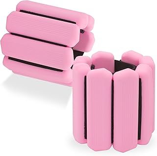 2 Pezzi Portatili Polso Pesi Cavigliera Regolabile Fitness Braccialetto Set per Piede o Polso su Esercizio Camminare Jogging Yoga Aerobica Pilates Peso