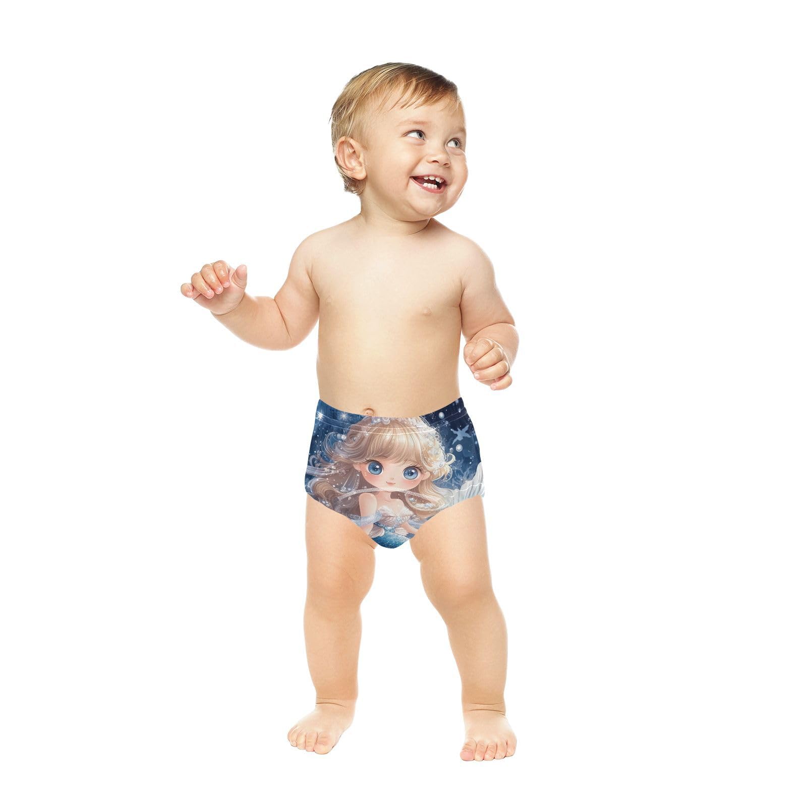 Coikll Cute Mermaid Princess Toddler Training Underwear Waterproof Baby Pee Pants -4T