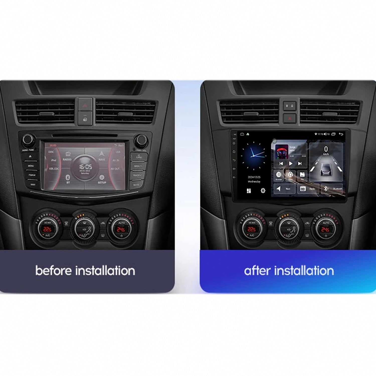 Car Auto Play Auto Stereo Car dla Mazda BT50 BT-50 2011-2020 Odtwarzacz Wideo Play Mirror Link, Siri/Airplay/Aux/Radio, Odtwarzacz Bluetooth Wi-Fi, 8 Rdzeń 4G+64G