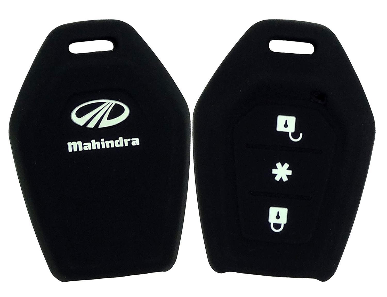 SHOPOFLUX Silicone Car Key Cover Compatible With Mahindra Tuv 300 Remote Key (Pack Of 2),Black-image-32