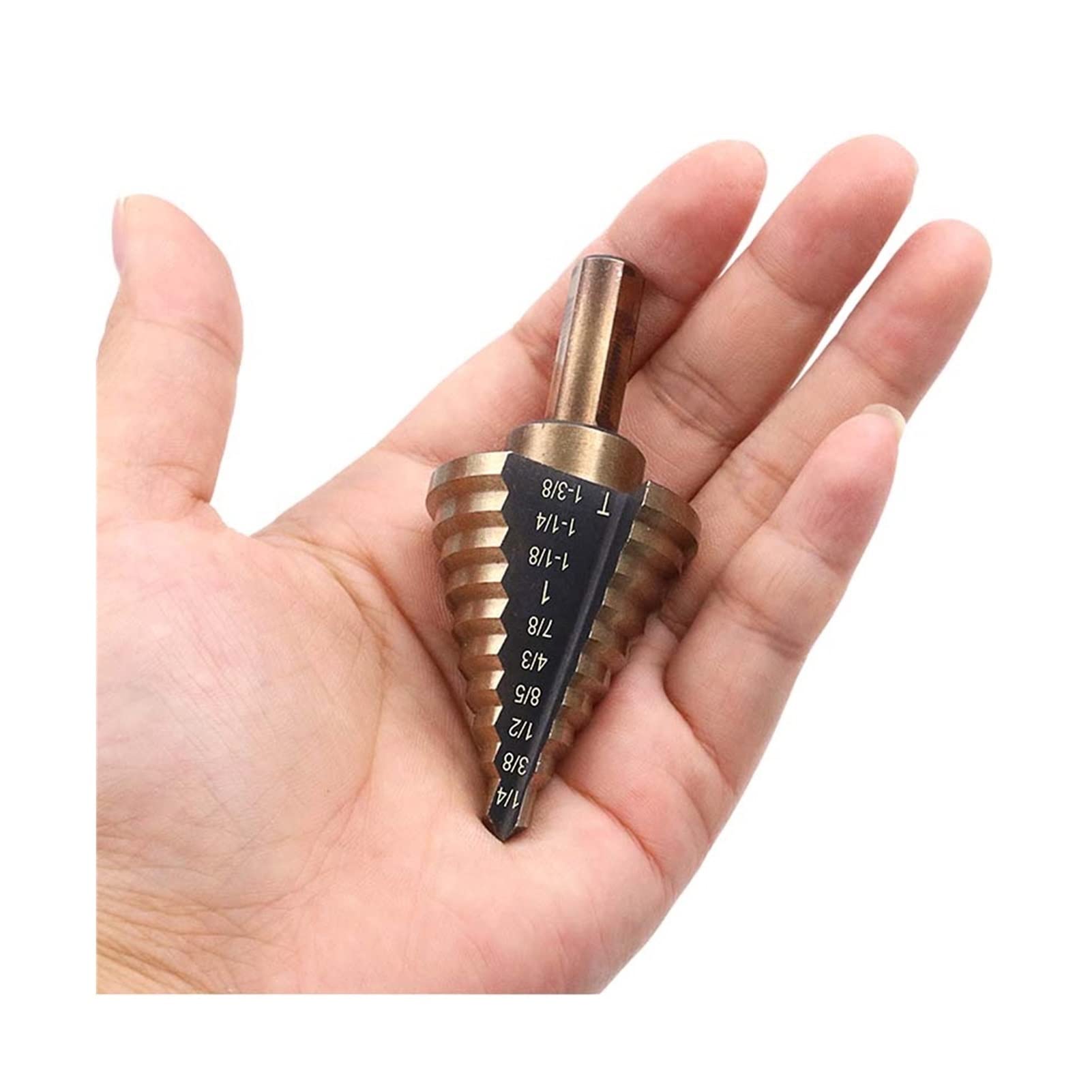 Bits di Perforazione 5pcs / Set. HSS. Set di Punte for Trapano a Forma di Formato da 50 Dimensioni Cobalto con Arrivo di gusci di Alluminio