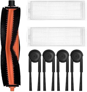 Pièces de rechange pour aspirateur robot Xiaomi S40 Pro/OV71GL, accessoires pour robot aspirateur avec 1 brosse roulante, 2 ensembles de filtres, 4 brosses latérales