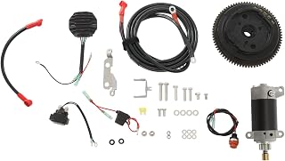 Electric Start Conversion Kit for Yamaha 20HP Outboard - Complete Starter Motor Set for F20/F25 4-Stroke Engines