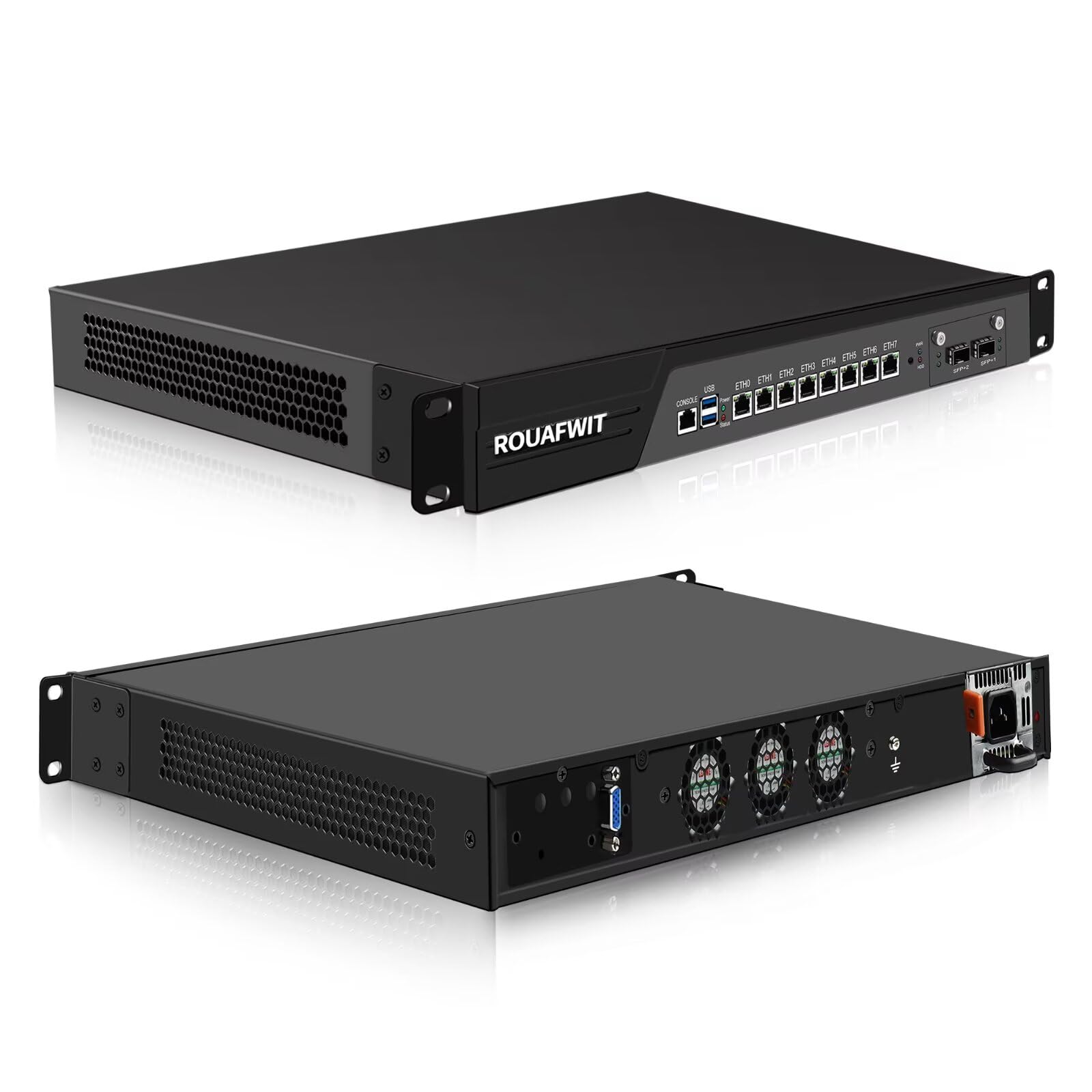 1U Firewall Appliance 10GBe, Core i5 7500, 2 x SFP+ 82599es 10Gbe, 8 x i226V 2.5GbE LAN, OPNsense, Network Rackmount 19 inch, DDR4 8G RAM 256G SSD