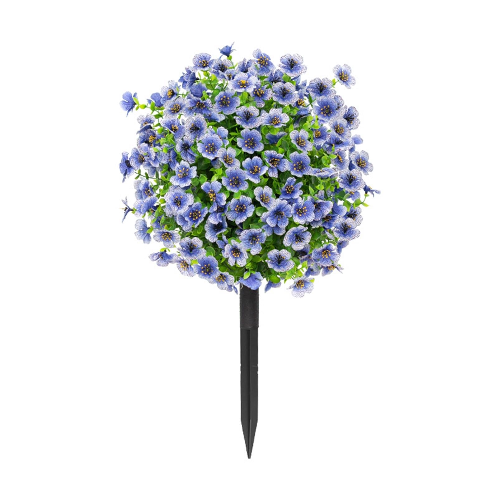 Wbcdxcbb Yellow Groundinsert Violet Field Arrangement Courtyard Garden Home Decoration Simulation Green Plant Bouquet 1Pcs(Yellow Groundinsert)