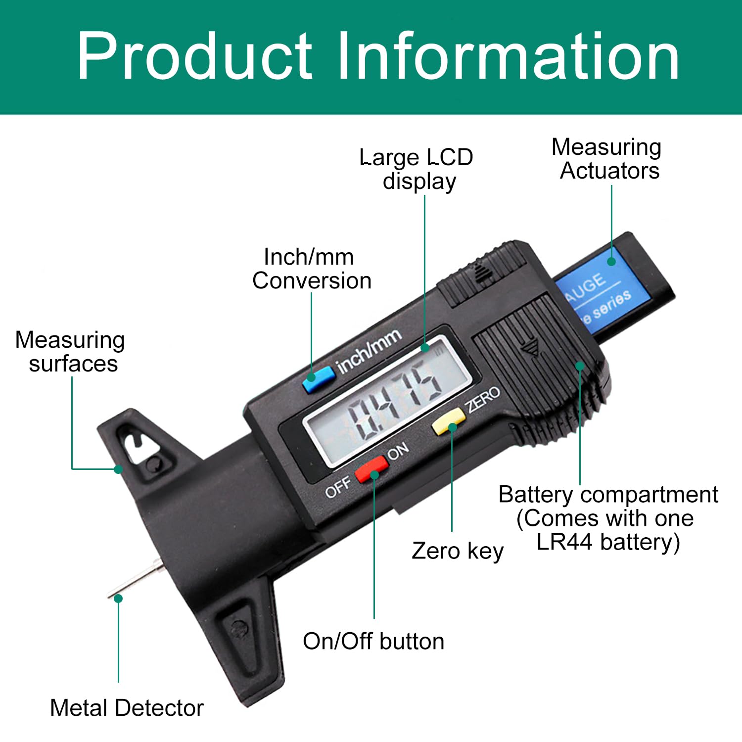 Calibro di profondità del battistrada per pneumatici 4 pezzi, strumento di misurazione del battistrada per pneumatici da 0 a 20 mm, calibro di usura d | Leroy Merlin