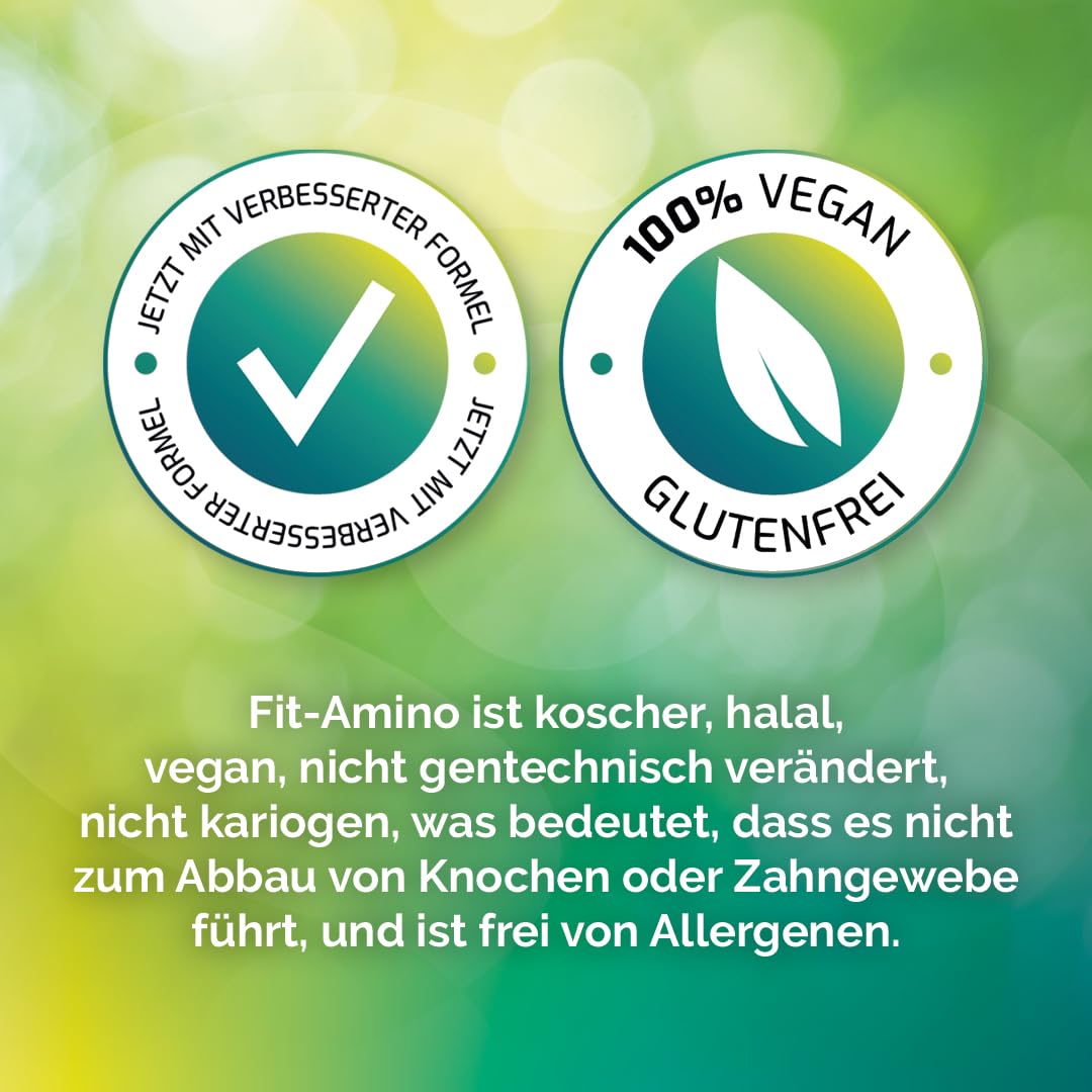 Aminosäuren mit Vitamin C in Pulverform | Veganes EAA-Pulver ohne Zucker | Multi-EAA | L-Arginin | Lysin | Glutamin | Isomaltulose | Calciumascorbat (Vitamin C) für einen Monat