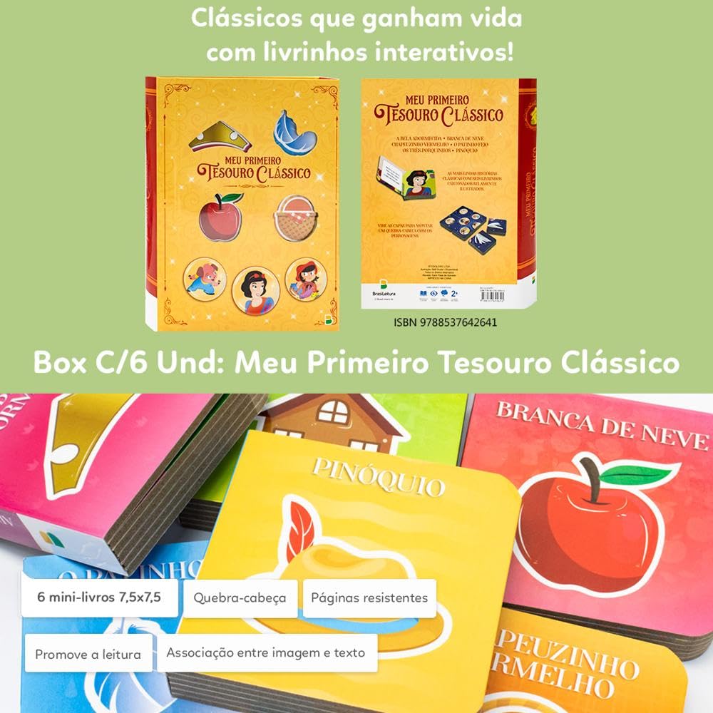 Meu Primeiro Tesouro Clássico - Box com 6 unidades.