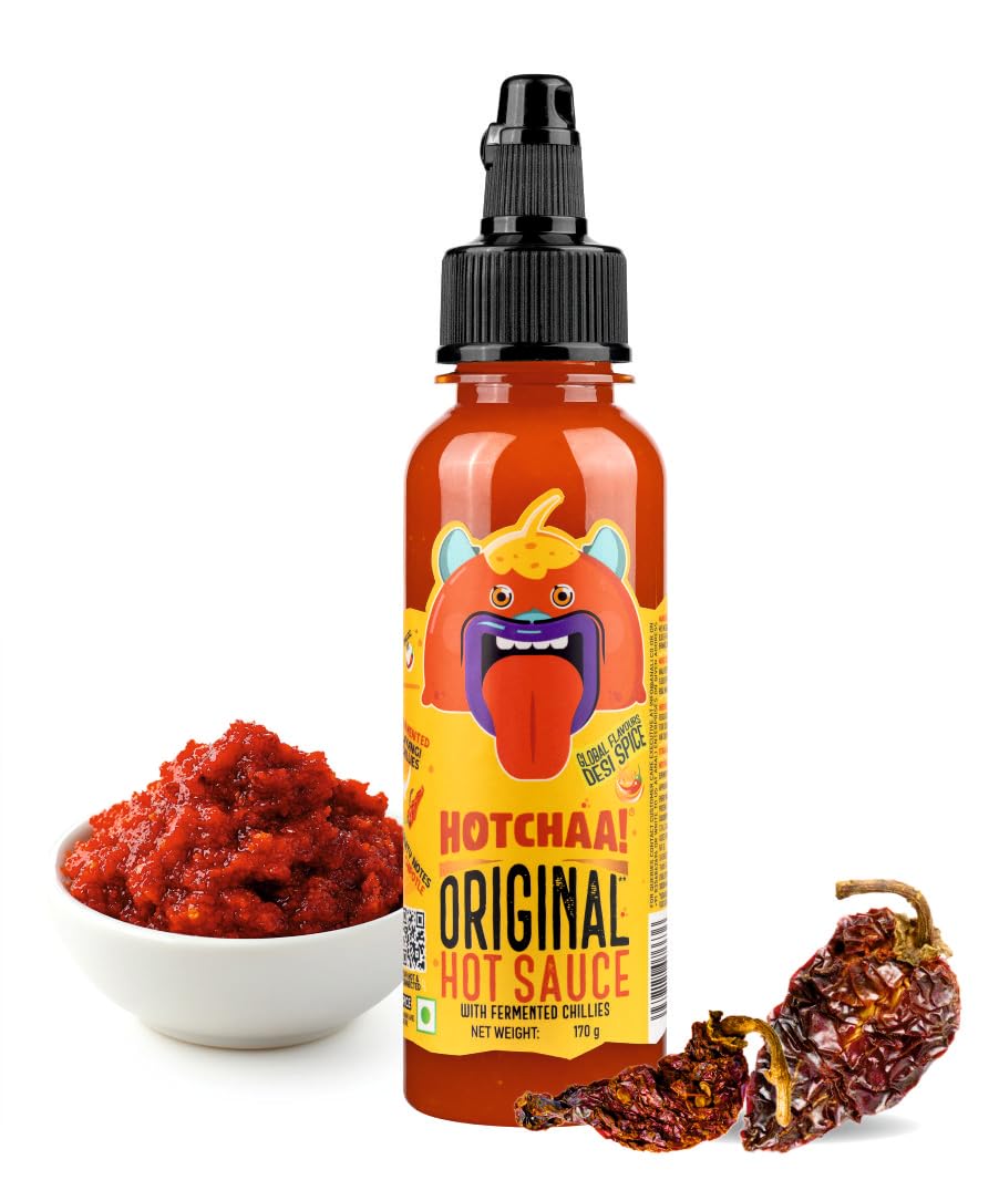 Original Hot Sauce 170 Grams - New Launch: With Fermented Chillies, Light, Pungent, Sharp, Spicy, Flavourful, Small Batch Production Using Premium Ingredients, No Msg, Vegan, No Oil