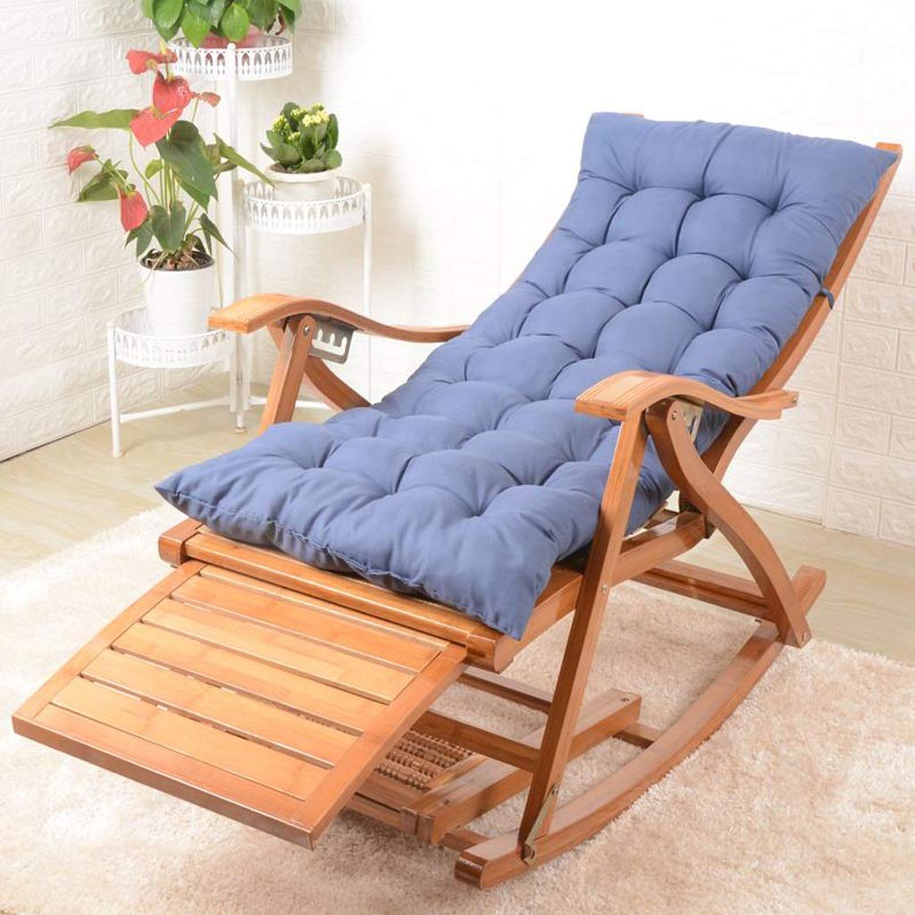 Folding Rocking Chair Deck Chair Bamboo Chair Backrest Armchair Patio  Garden Sun Lounger Bedroom Living Room Nap Chair Pregnant Woman Recliner  Chairs