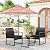 Devoko 3 Piece Patio Outdoor Furniture Set Wicker Table and Chairs Set for Balcony Porch Bistro