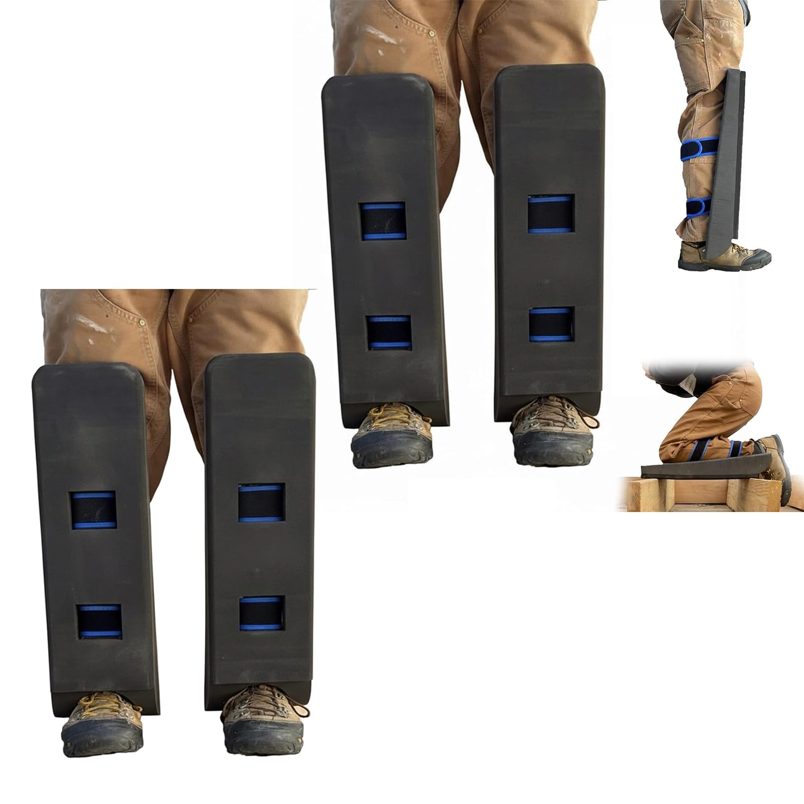 Rodilleras para ático, almohadillas de rodillas autoportantes con correas ajustables y soporte de espuma para navegación de vigas y trabajo en espacios reducidos