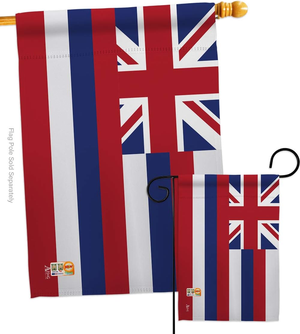 Hawaii House Flag Americana States USA American Territories Republic Country Particular Area Small Decorative Gift Yard Banner Made In 28 X 40