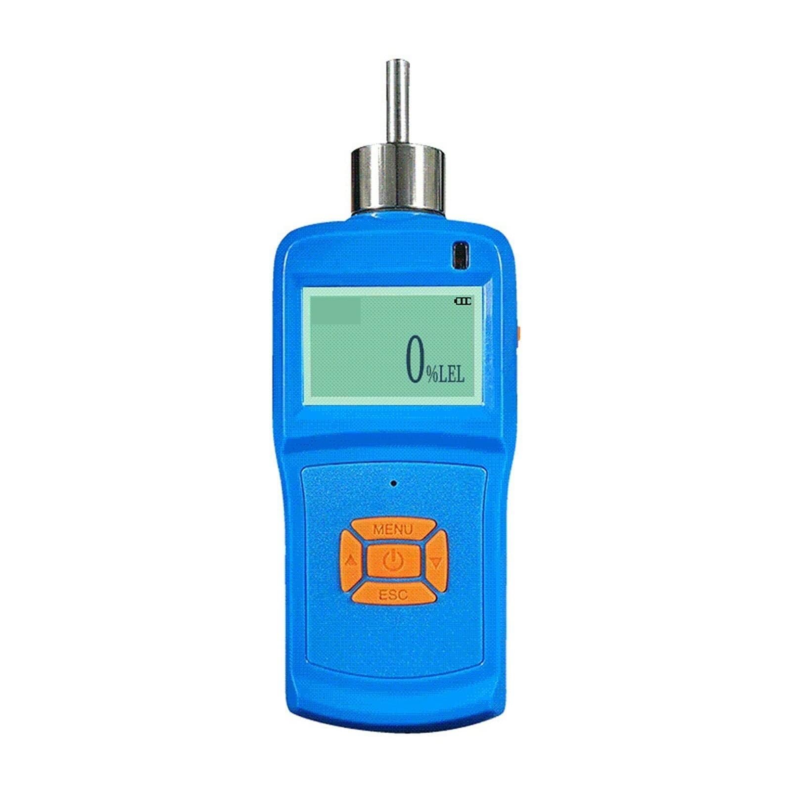 Amrttwy Blue Natural Gas Detector， Pump Suction Portable Detection Alarm Device Flammable Oxygen Hydrogen Sulfide Carbon Monoxide Detector Air Quality(Combustible Gas (0-100% Lel))