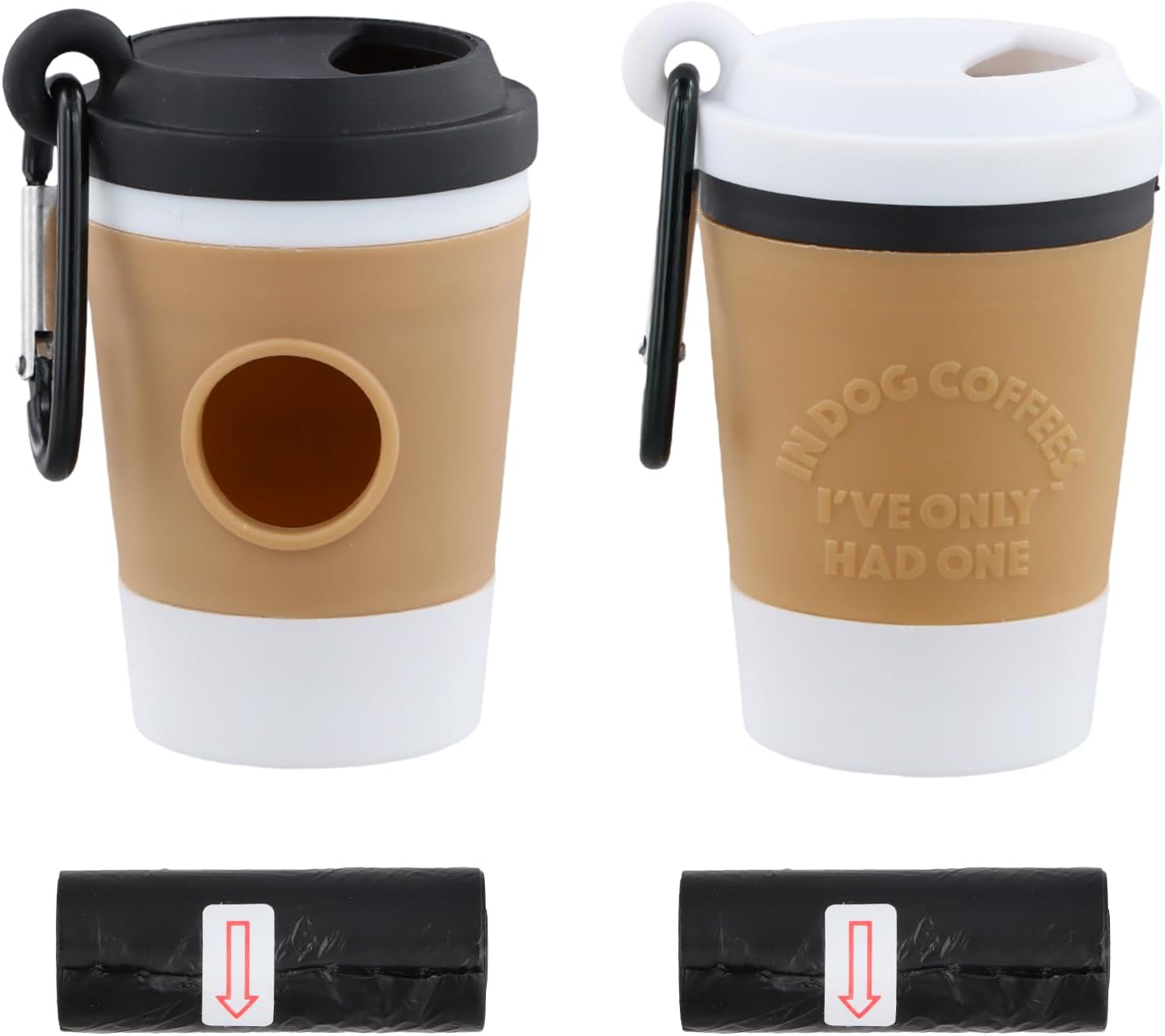 Dog Poop Bags, 2 Pieces Dispenser for Dog Poop Bags, Practical Accessory for Walking Cats, Portable Plastic Bag Holder for Pets, Cats (Multicolor) 8