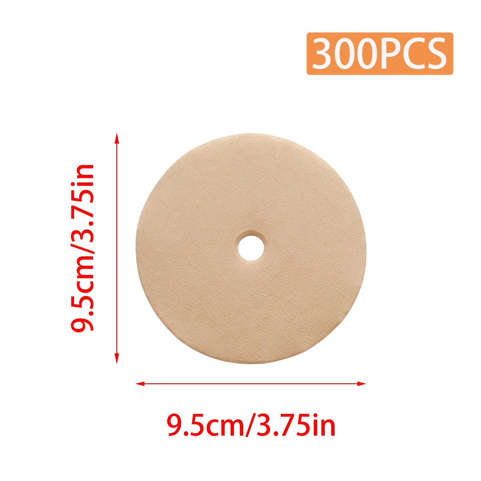 Pine & Linen 300PCS Brown Unbleached Percolator Coffee Filters, Disposable 3.75in Disc Filters Unbleached Paper Filter, Eco-friendly Filter for Percolator/Coffee Lovers