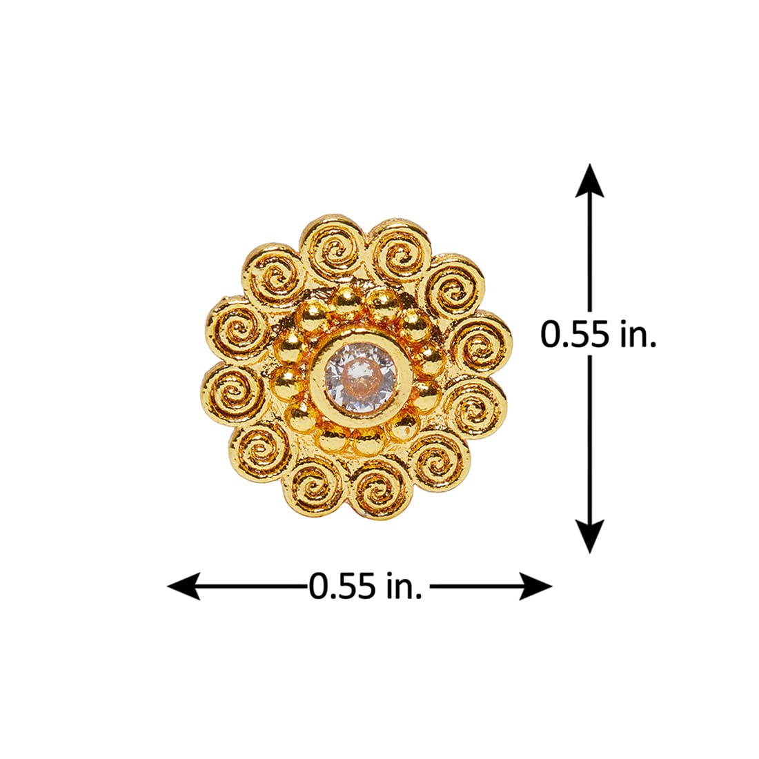 Indie Yellow Floral Nose Pin