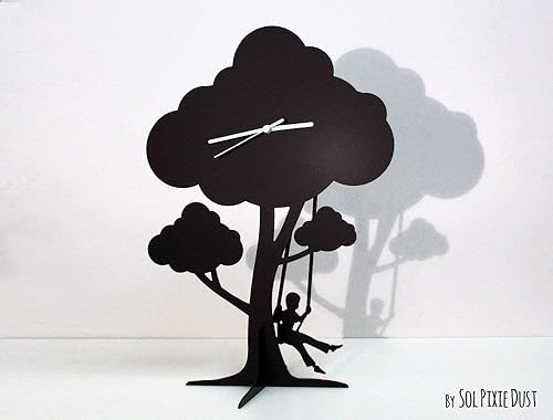 Miniatura 2 de The Giving Tree - Boy Swinging - Silhouette Pendulum Table Clock
