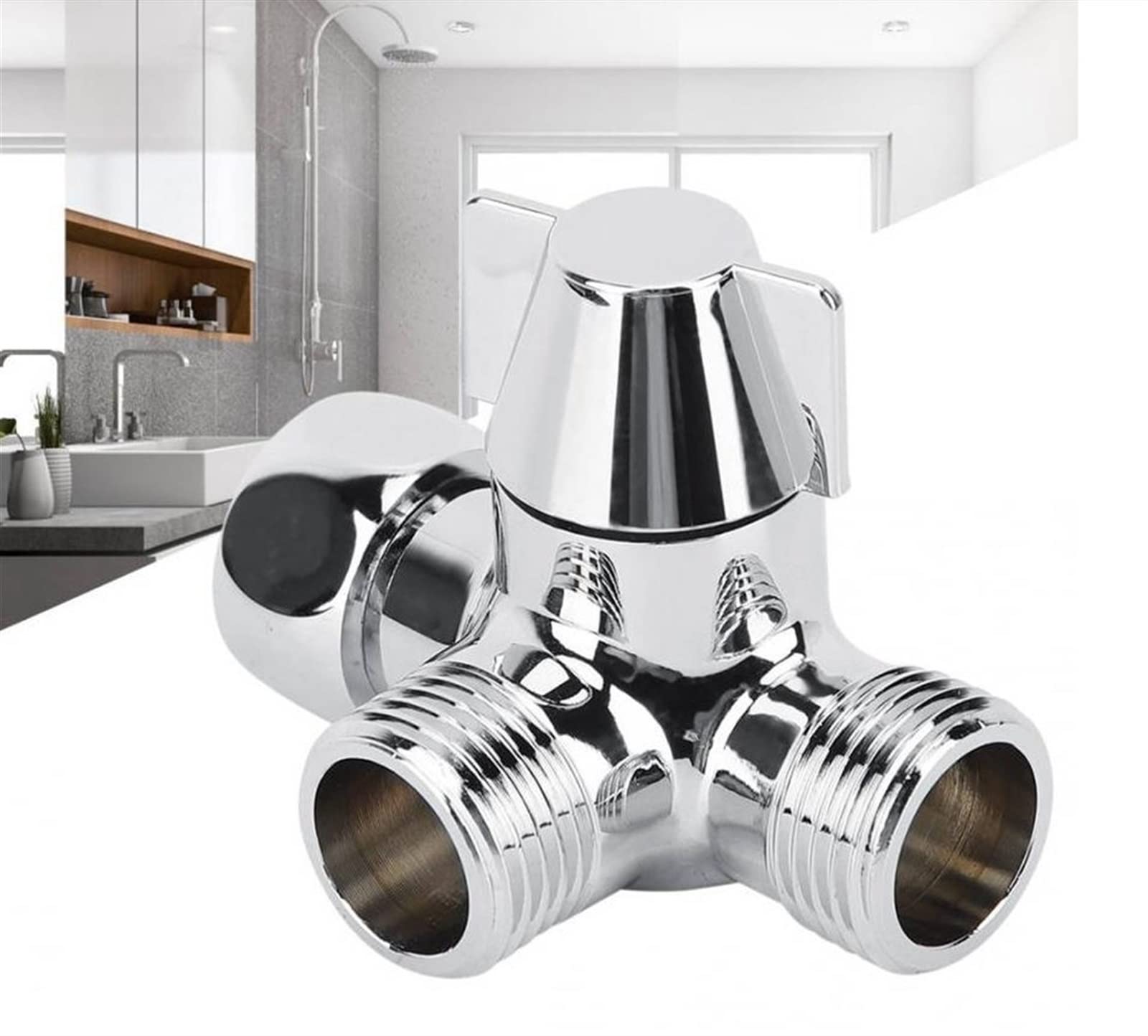 Buy ZKTYQUIHE G1/2 Threeway Water Diverter Tshaped Adapter Shower Diverters Connector Toilet