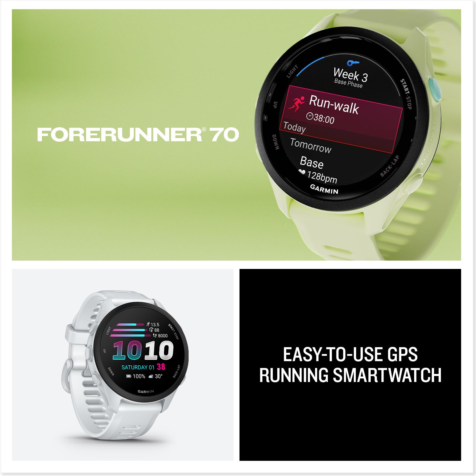 Amazon | Garmin Forerunner® 70、43mm、タイダルブルー。 | 初心者