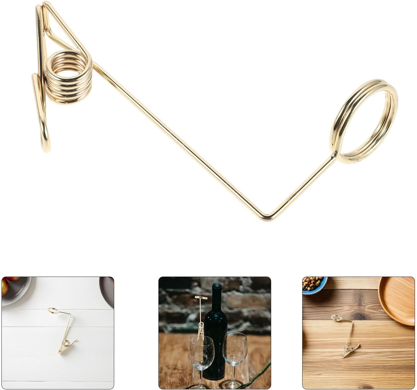 Cocktail Garnish Clip Reusable Metal Glass Rim Accessory Golden