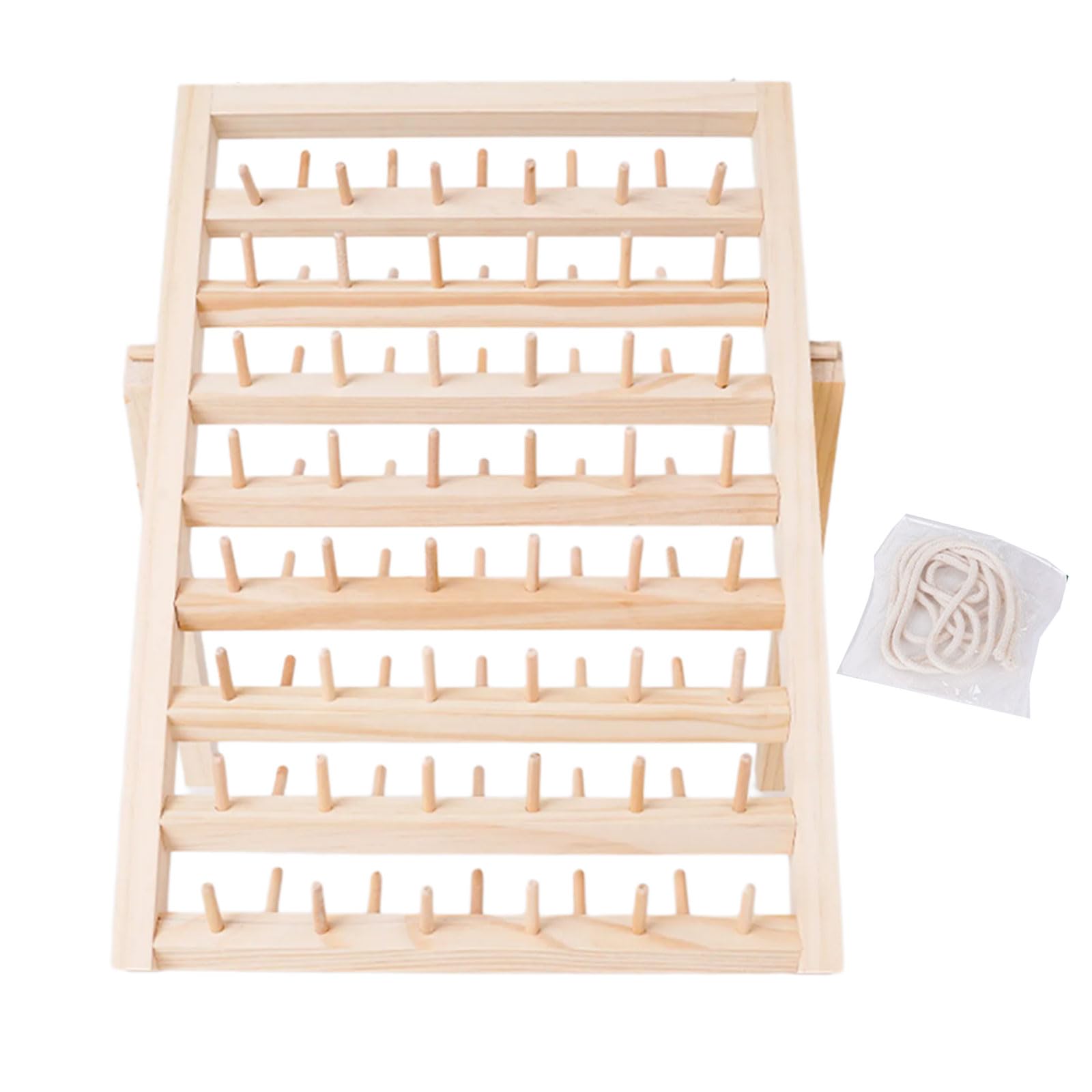 Uqezagpa Sewing and Embroidery Organization Rack Convenient Wood Thread Stand Rack for Organizing Sewing and Quilting