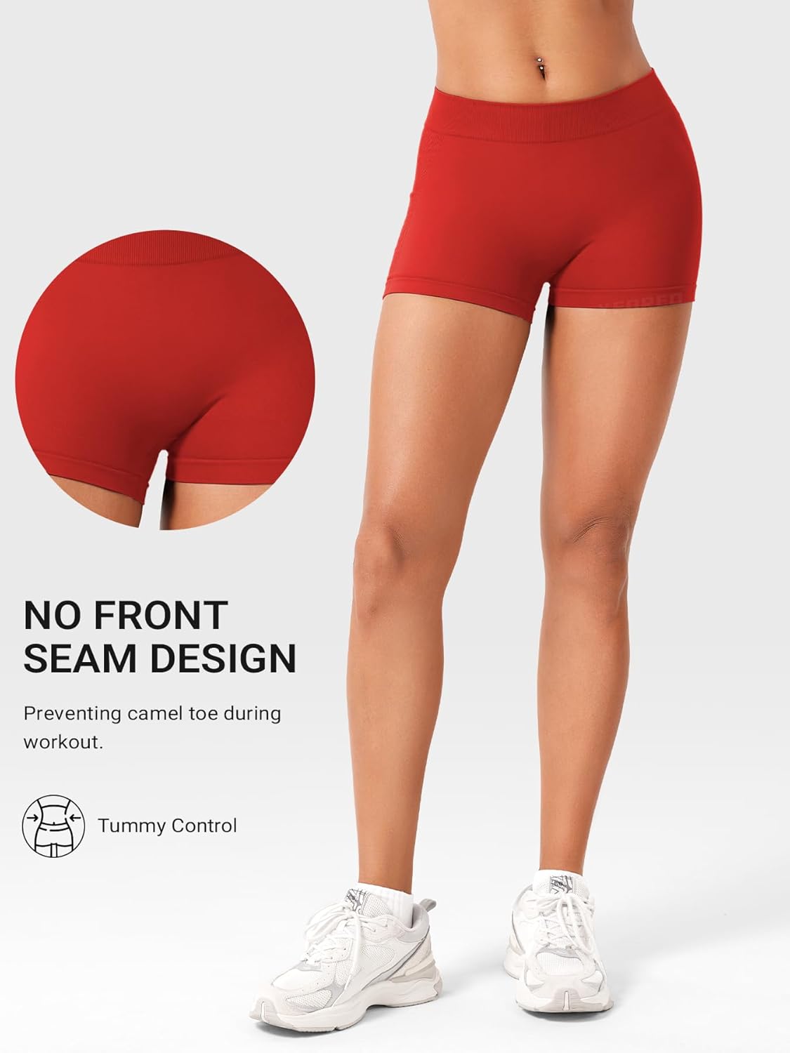 YEOREO Women Workout Booty Shorts Low Rise 2.5" Impact Scrunch Lifting Biker Gym Hot Shorts Spandex for Yoga Running