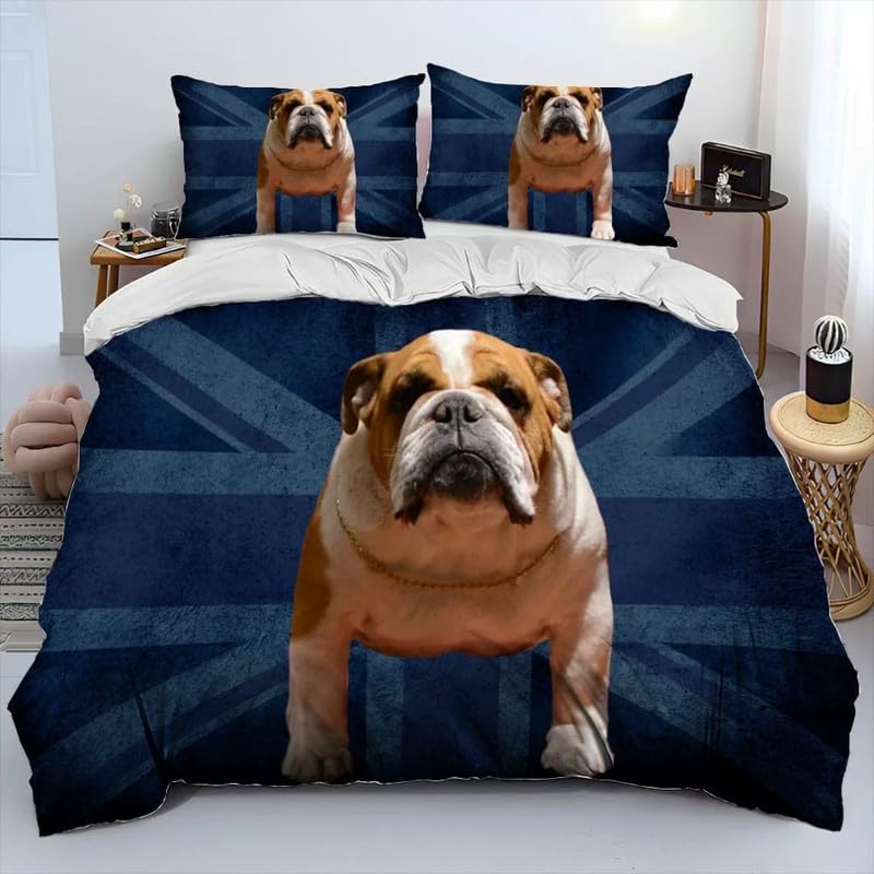 Funda nórdica cama 150 perro azul de microfibra premium 110g con tacto extrasuave