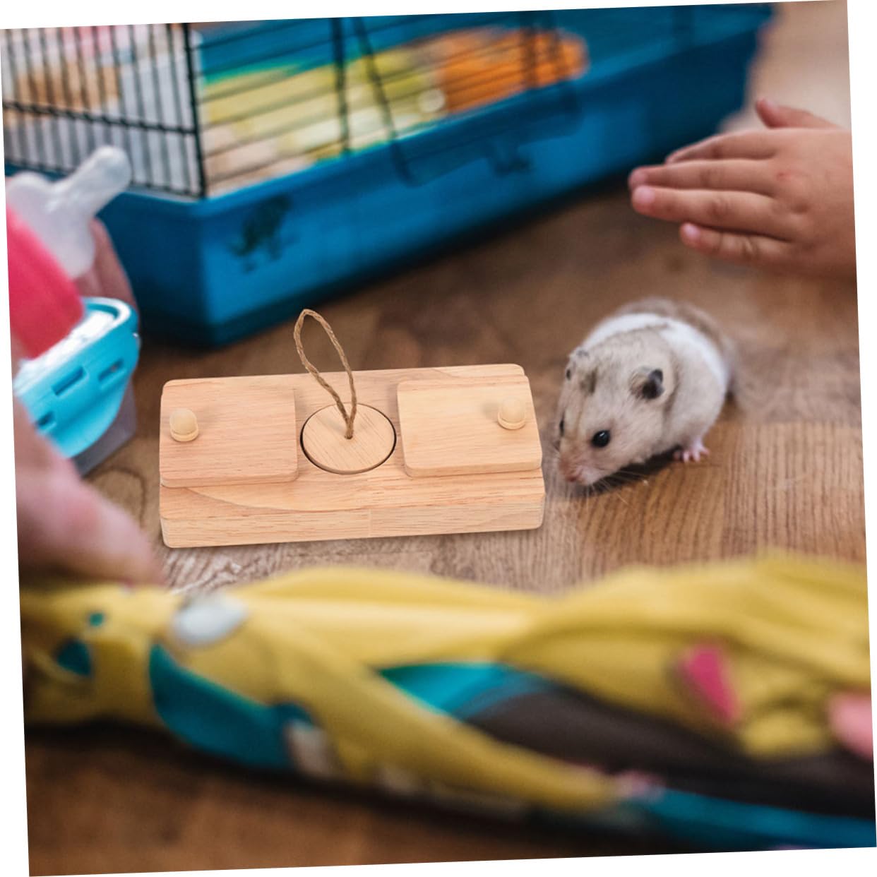 BESPORTBLE 2stücke Holzspielzeug für Hamster mit Futterversteck Hamsterleckerlis-Spielzeug Käfigdekoration Futtersuchspielzeug zum Spielen und Entdecken