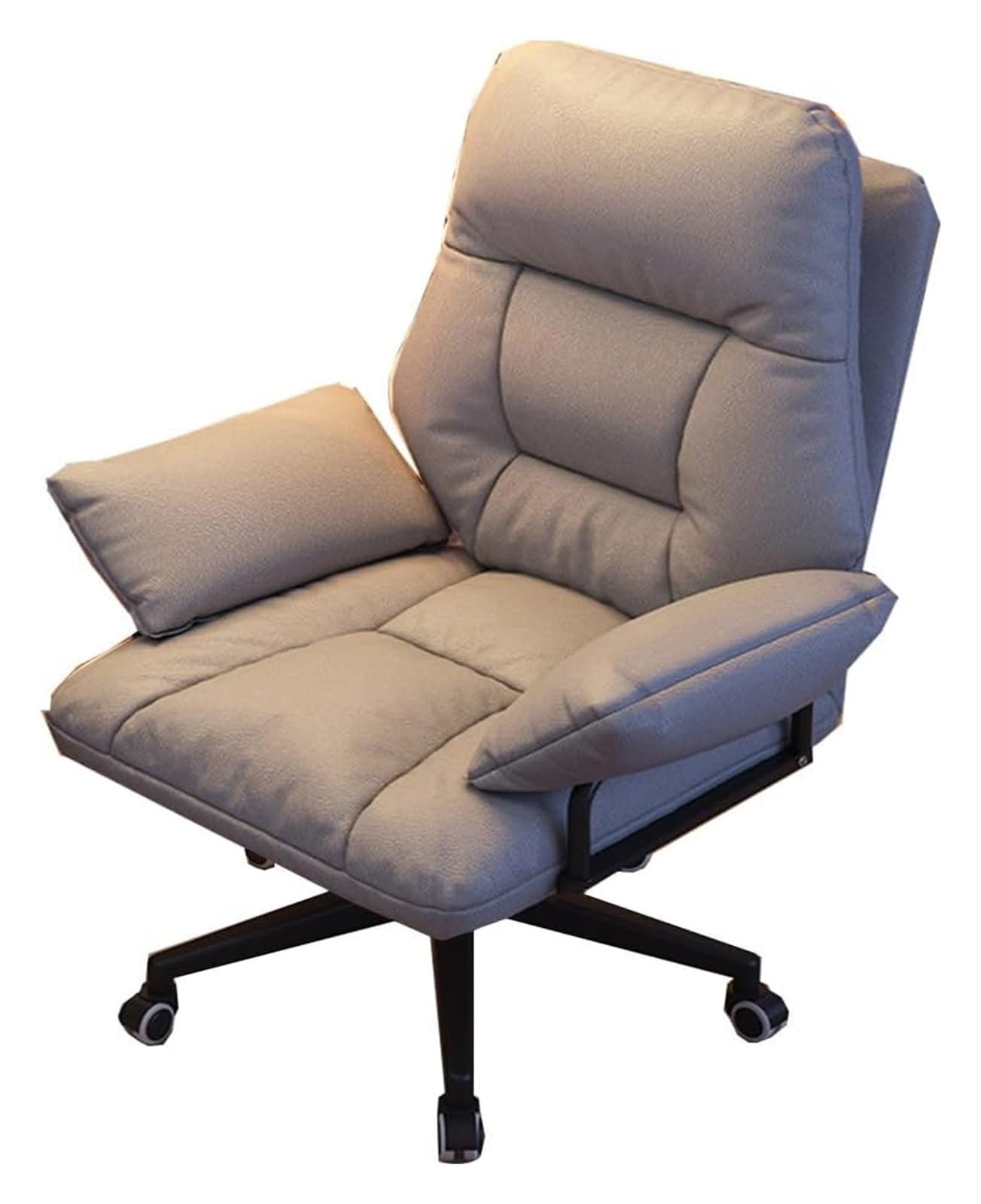 NZPOST Chair Office Chair Ergonomic Executive Chair, Task Chairs with Wheels, Computer Desk Chair with Adjustable Height Swivel Rolling Vanity Chair (/Light Gray Grey Wolf)