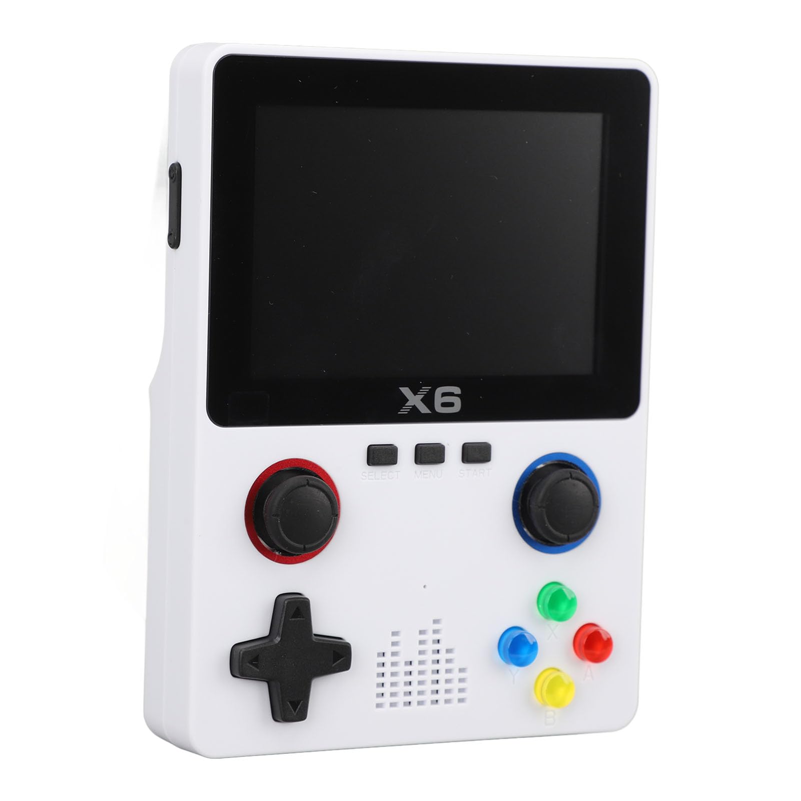 EMUKOEP Consola de Juegos Retro Portátil HD Dual Rocker para Adultos, Juegos, Pantalla de 3,5 Pulgadas, Tarjeta de Memoria 32G (Blanca)