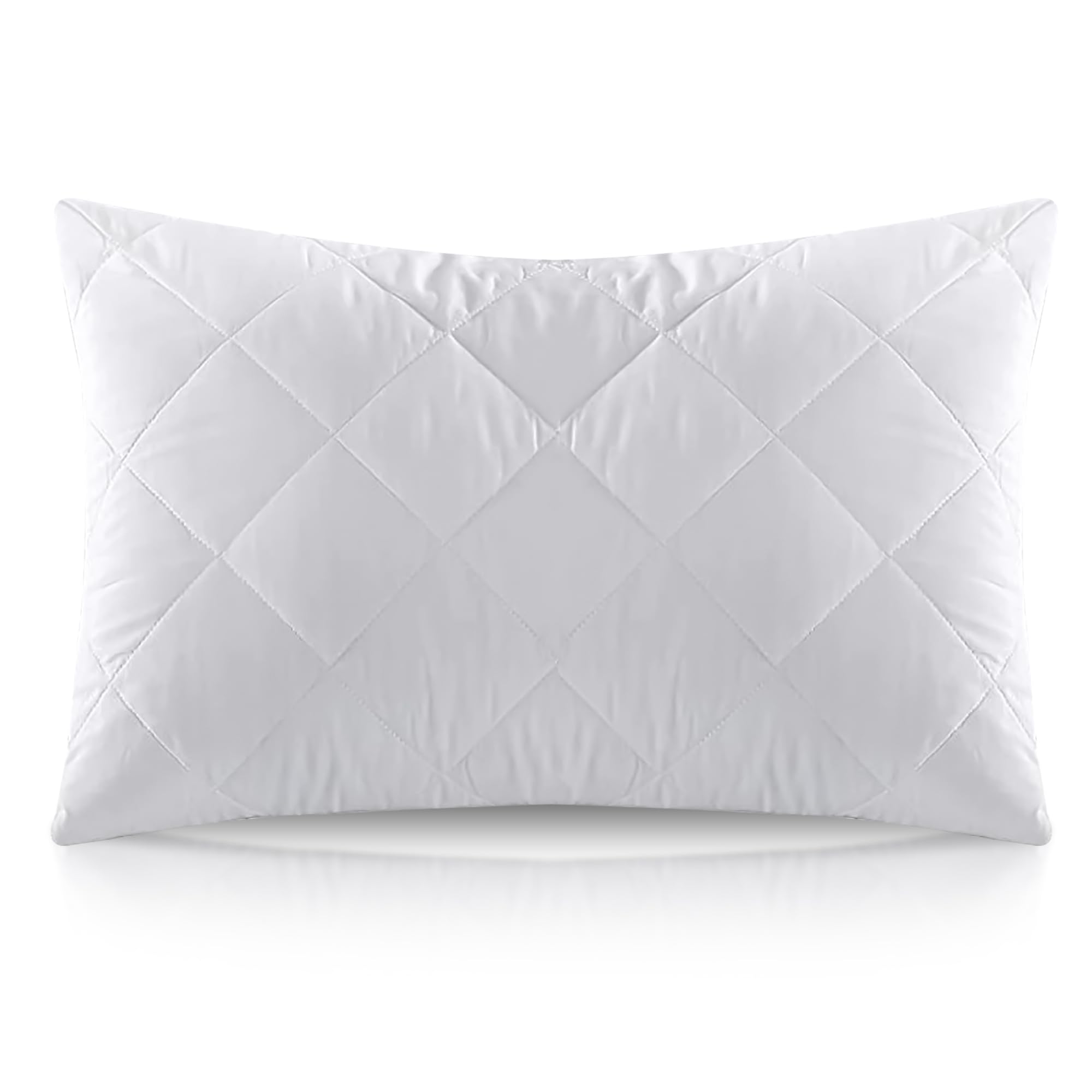 Linens World Filled Microfiber pack of 4 Pillow Hotel Quality - Ultra Soft long pillows for sleeping, Comfortable Bed Pillows With Quilted Microfiber Cover– Breathable & Fluffy Pillow Pair