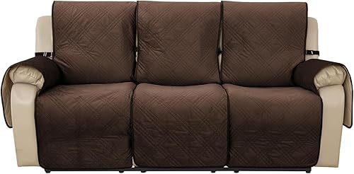 Miniatura 8 de BOCTOPUG Funda de terciopelo para silla reclinable, impermeable, resistente al agua, para perros y mascotas (marrón, 30 pulgadas, medio)