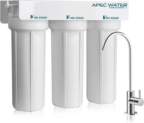 APEC WFS-1000 sistema de filtrado de agua de tres pasos bajo el fregadero de capacidad súper y calidad premium