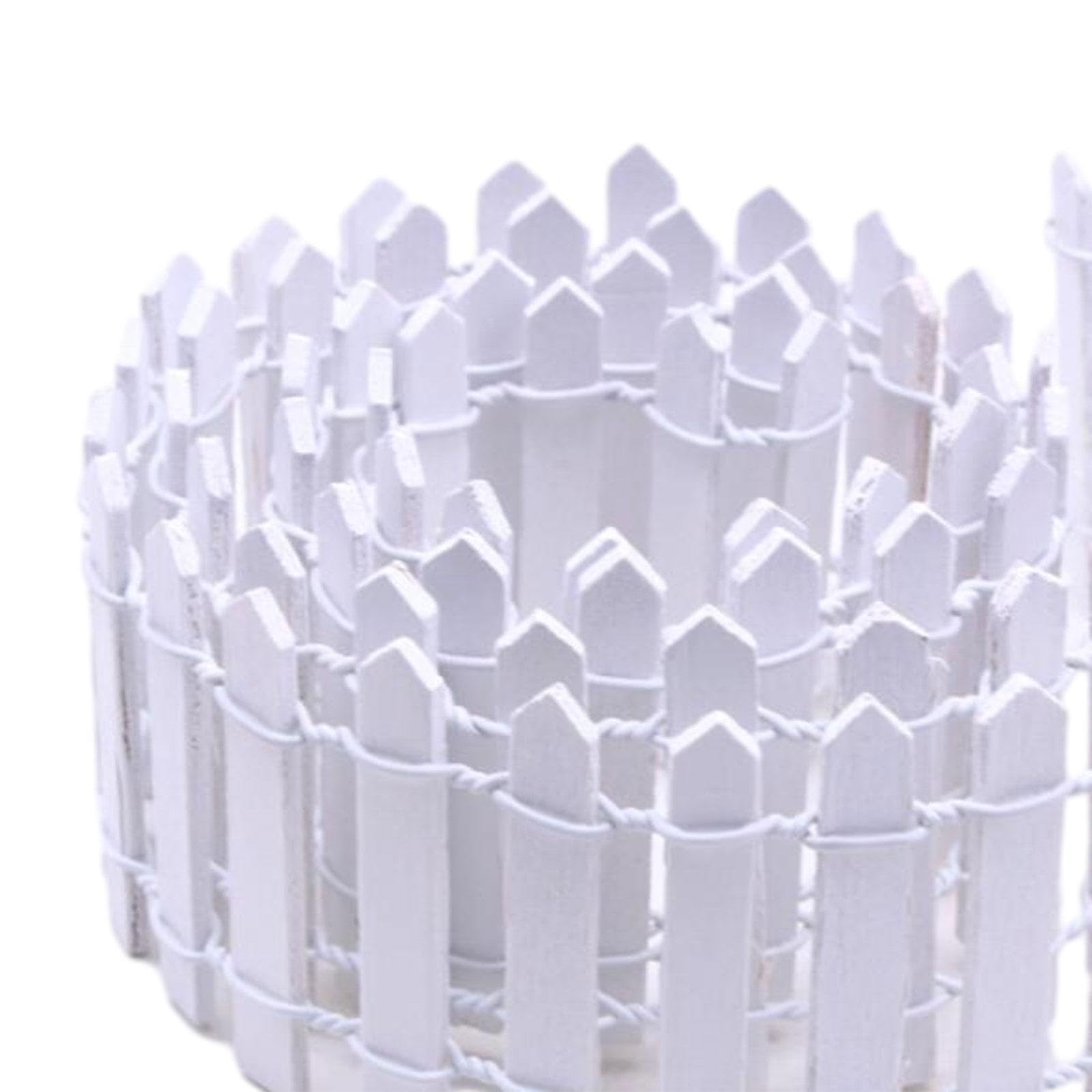 MERISHOPP Miniature Fairy Garden Fence 90x5cm for Dollhouses Fairy Gardens Accessories White-image-40
