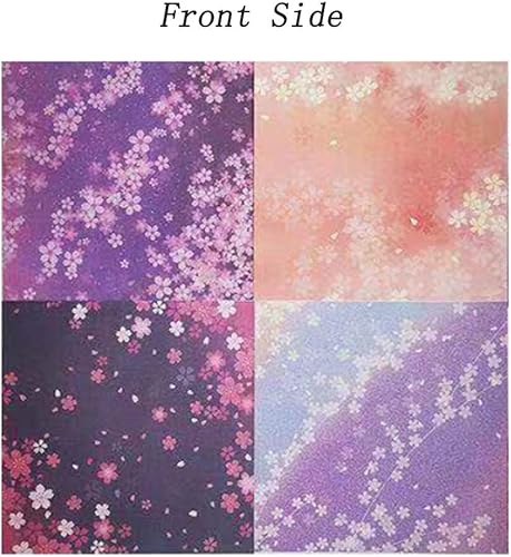 Miniatura 3 de 120 hojas de papel de origami de 6 x 6 pulgadas, hermosas flores, papel plegable de doble cara para manualidades