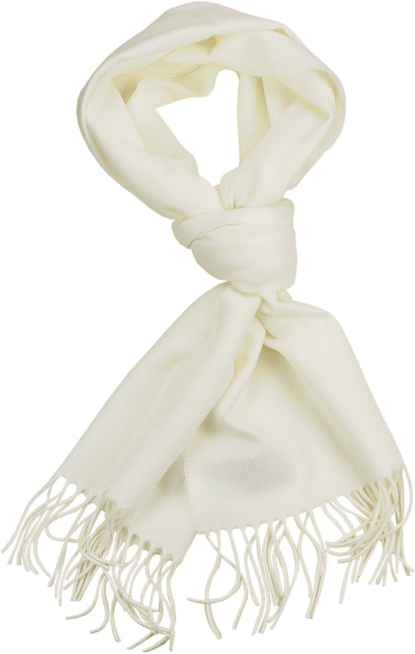 D&Y Unisex Classic Soft Plain Fringe End Scarf - Image 2