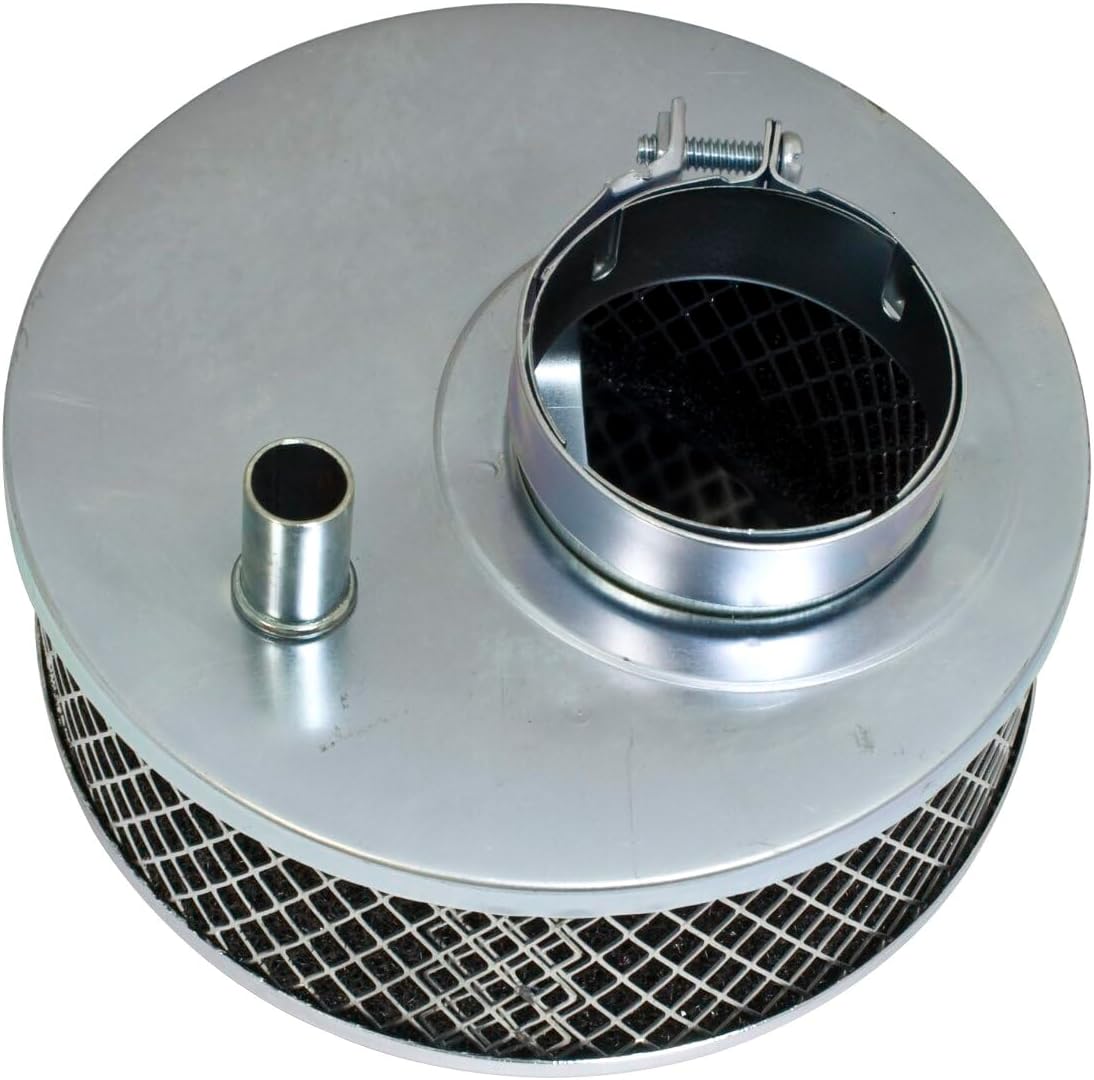 Empi 9121 2-3/4 Tall/5-1/2 Round, Chrome Air Cleaner for 2" Neck, w/Foam, Dune Buggy