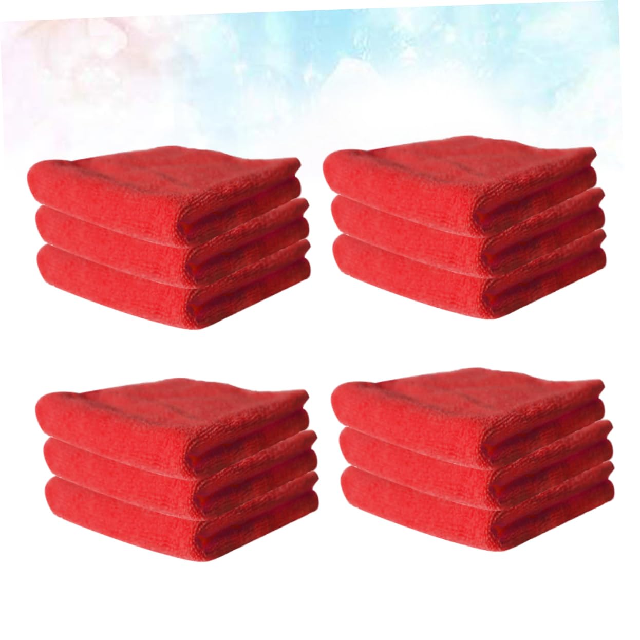 Paños para Alta Absorción de Cocina de Microfibra Rojo 12piezas Lavables a Máquina y Limpieza Eficaz Hogar