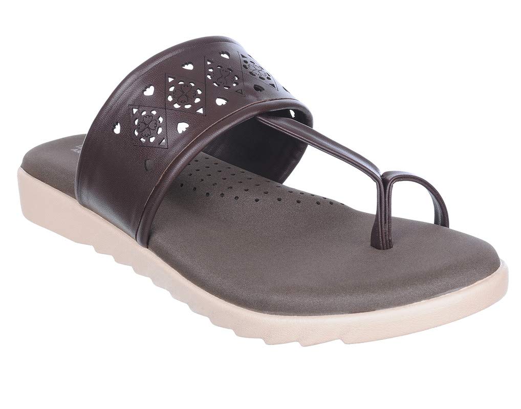 HEALTH FIT Extra Soft Ortho Care Diabetic & Orthopedic Slippers/Doctor Chappal & Footwear with Arch Support - Women Brown-10 (B07YJT1RC6) Amazon Price History, Amazon Price Tracker