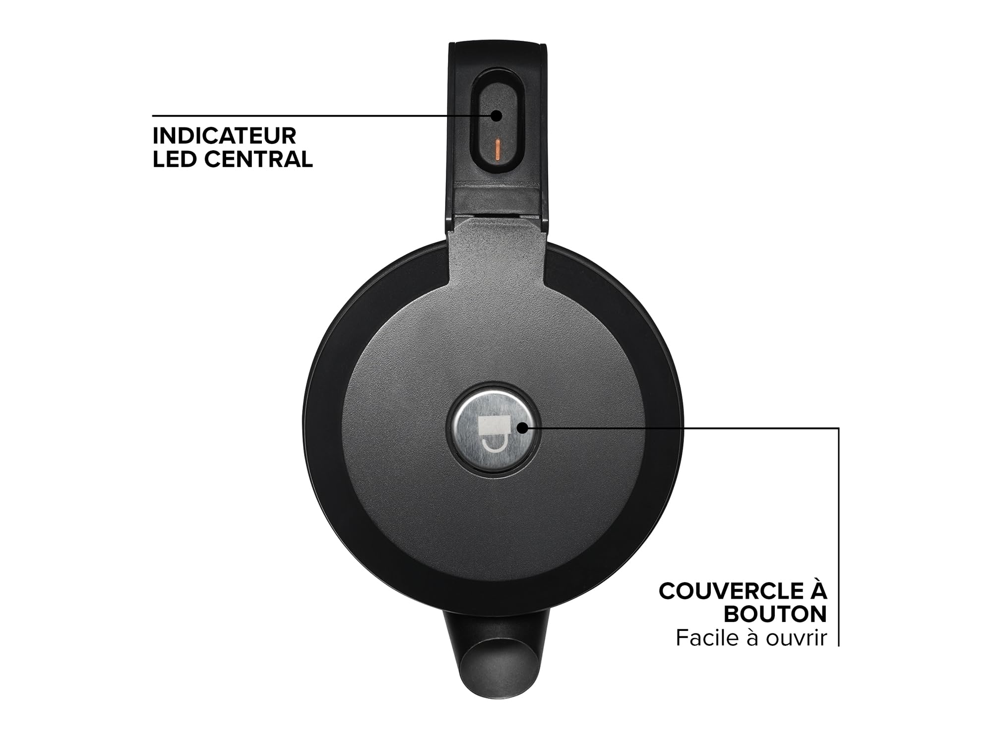 Corby Canterbury Bouilloire 0,6 l en noir – EU Plug