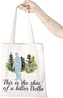 Vista 5 de WCGXKO Regalo inspirado en programas de cine This Is The Skin Of A Killer Bella con cremallera, bolsa de maquillaje para fanáticos, Esta es la bolsa