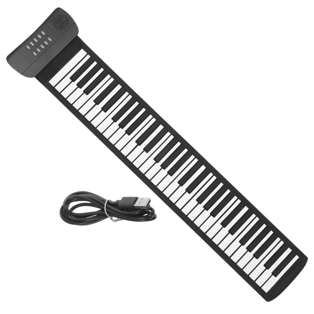 Vaguelly Pianoforte Effetto Vibrato 61 Tasti Elettronico Portatile in Silicone Programmazione e Ingresso Audio Mp3 per Ragazzo Ragazza