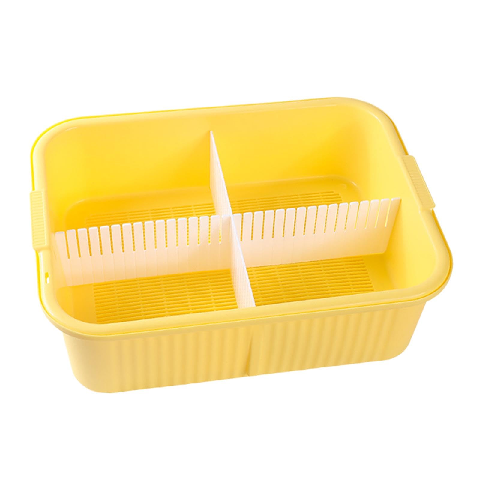 perfk Tanque para Tortugas, bañera para Tortugas, Suministros, comedero para Reptiles, Caja de cría para Ranas, Reptiles pequeños y cangrejos, Amarillo