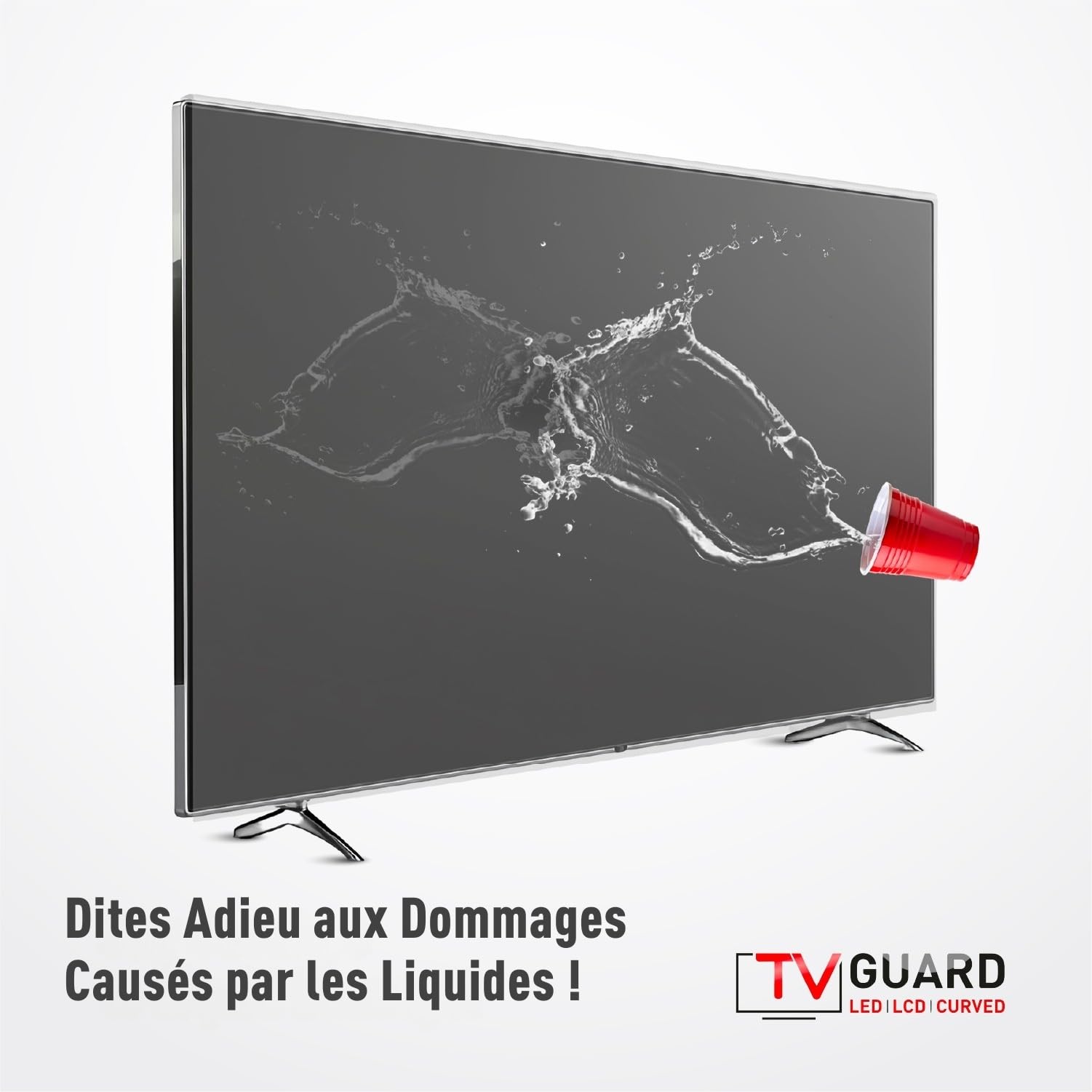 TV GUARD 65 Pouces Protection d'Écran TV Anti-Lumière Bleue Résistant aux Rayures Ultra-Clair Compatible LED LCD OLED QLED
