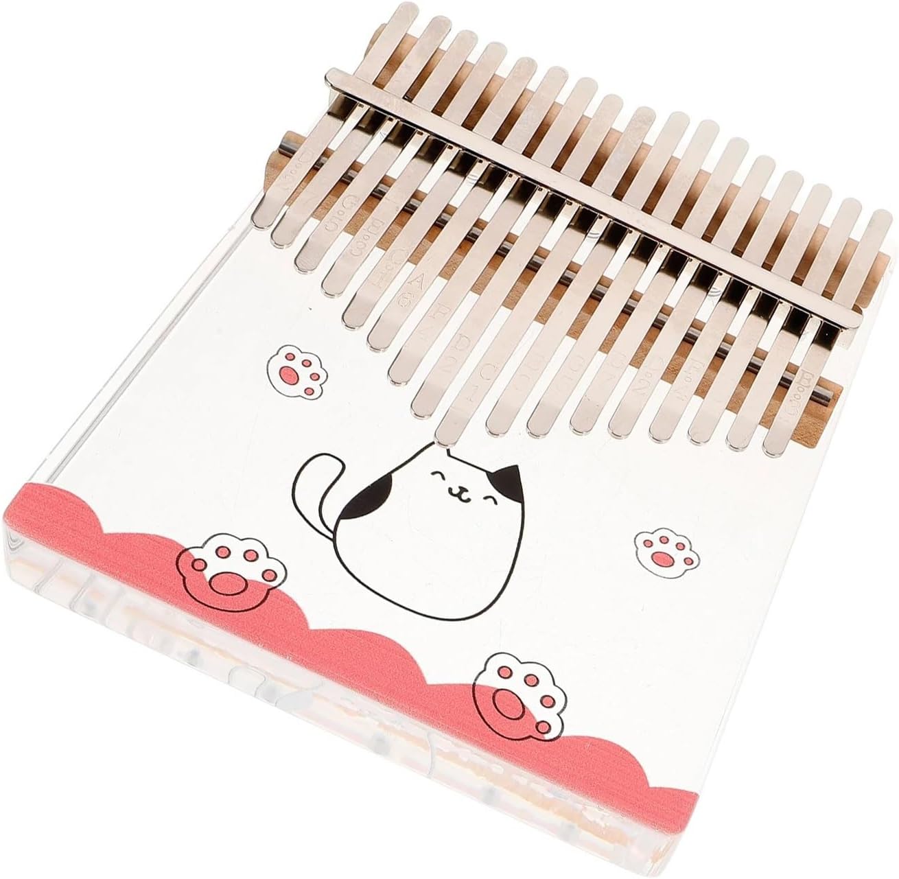 Beginners Kalimba 17 Key Acrylic Portable Marimba For Beginners
