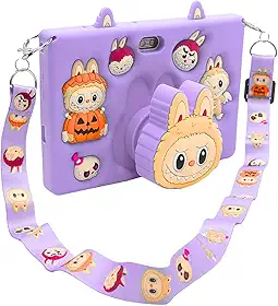 Tablet Infantil E15 Tela 7' IPS 128GB / 8GB RAM Bateria 4000 mAh, Câmera 8MP, Android 12 com Capa Silicone e Alça para Jogos, Entretenimento (Roxo)